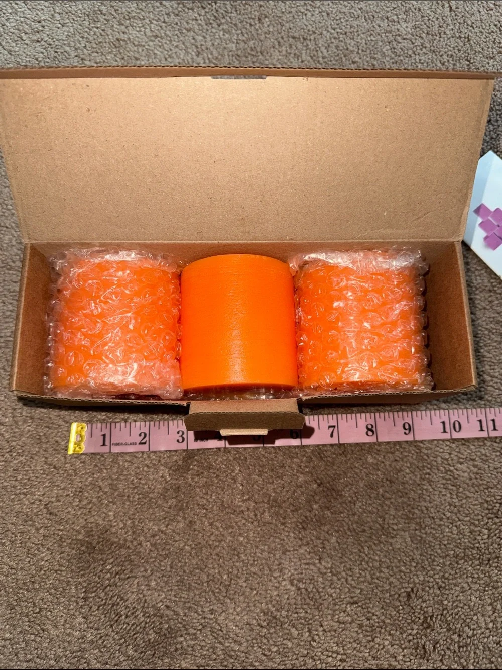 Set of 3 Orange Pillar Candles - Unscented Decorative Candles 3x3”
